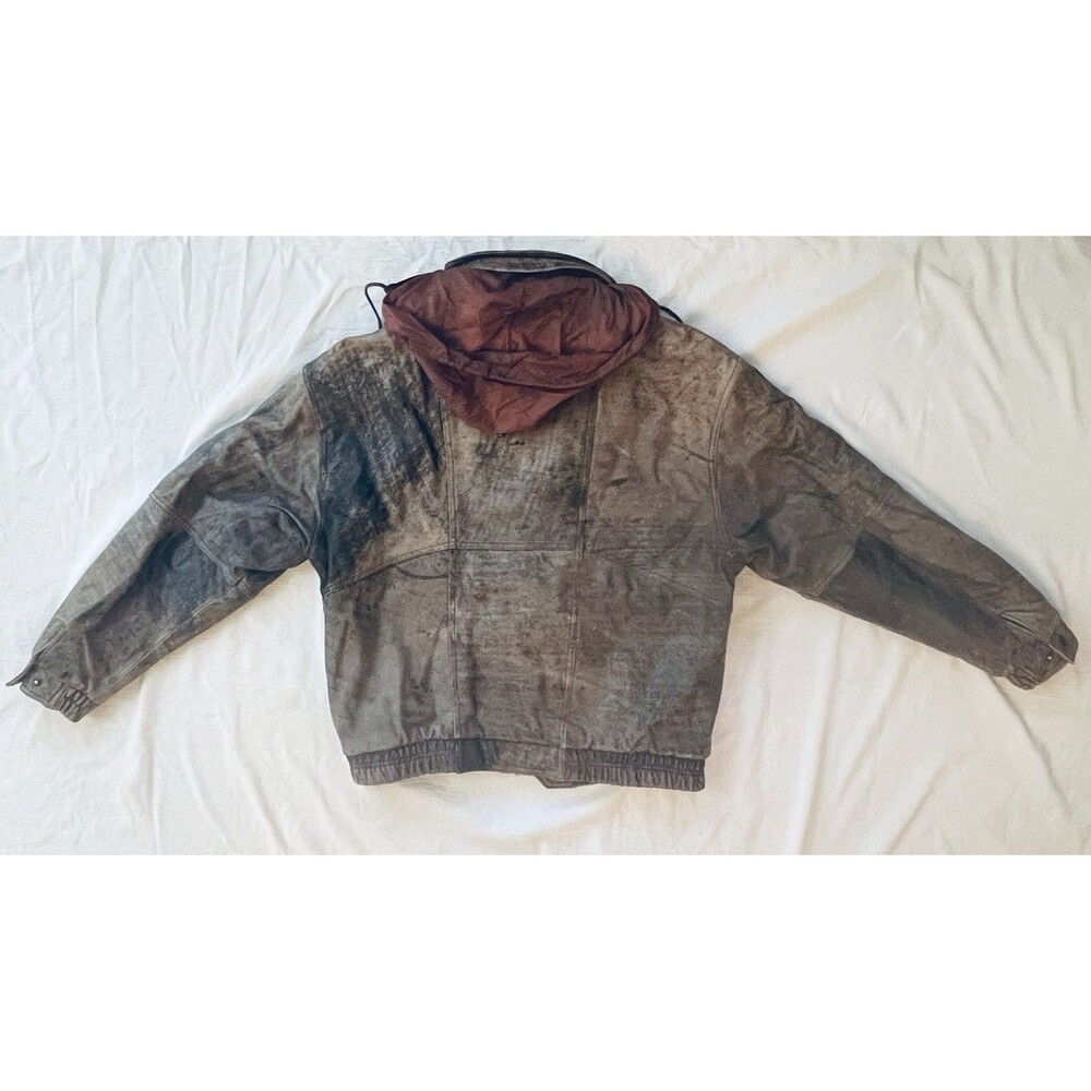 VTG Members Only Genuine Leather Bomber Jacket Brown Men’s 42 Classic Biker - Picture 4 of 12